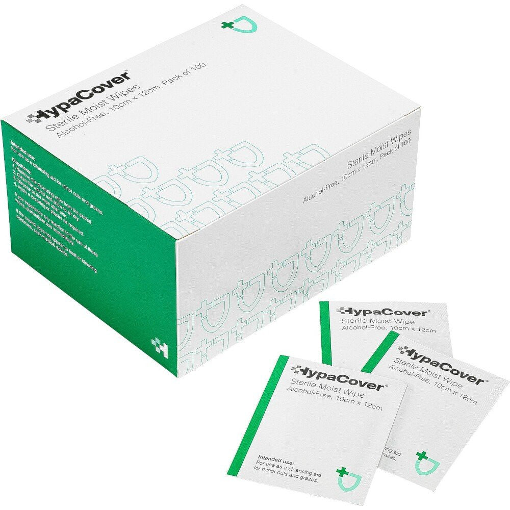 HYPACOVER STERILE MOIST WIPES - ALCOHOL-FREE
