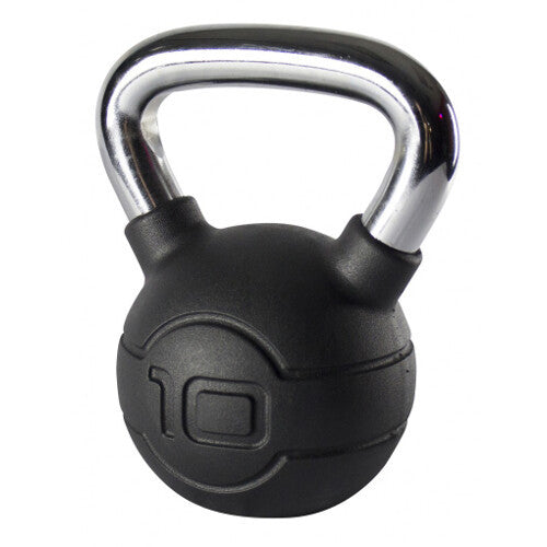 KETTLEBELL - CHROME/RUBBER (10kg)
