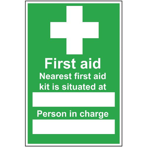 FIRST AID KIT LOCATION / PERSON SIGN (200 x 300mm)