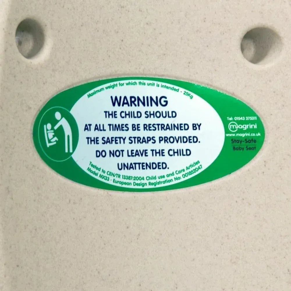 MAGRINI INSIDE LABEL FOR STAY-SAFE BABY SEAT