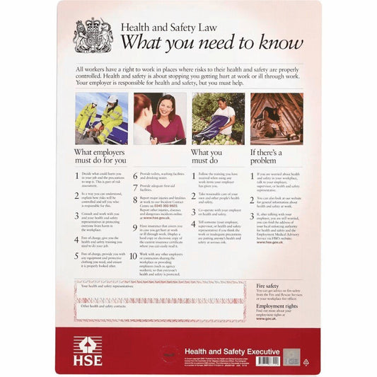 HEALTH & SAFETY LAW POSTER (A3)