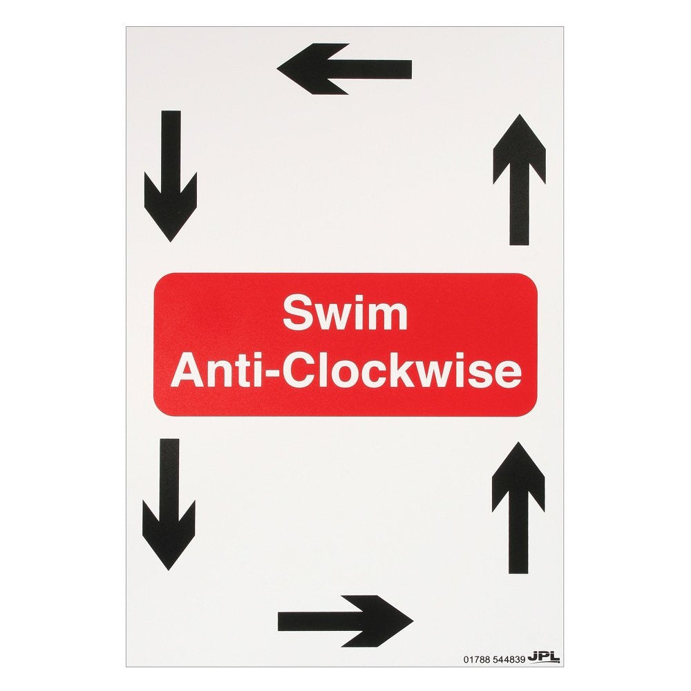 SWIMMING LANE DIRECTION SIGN - ANTI-CLOCKWISE