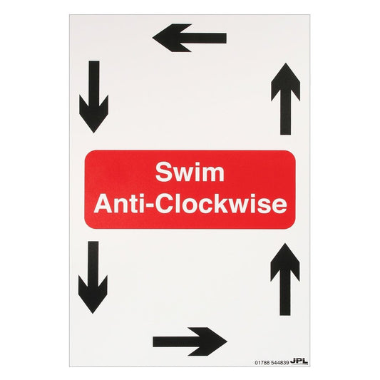 SWIMMING LANE DIRECTION SIGN - ANTI-CLOCKWISE