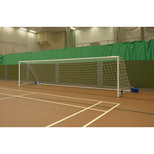 FIVE-A-SIDE WHEELAWAY FOOTBALL GOAL POSTS - STEEL FOLDING (4.8m x 1.2m)