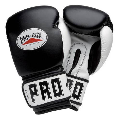 PRO-BOX CLUB ESSENTIALS TRAINING GLOVES - BLACK (16oz)