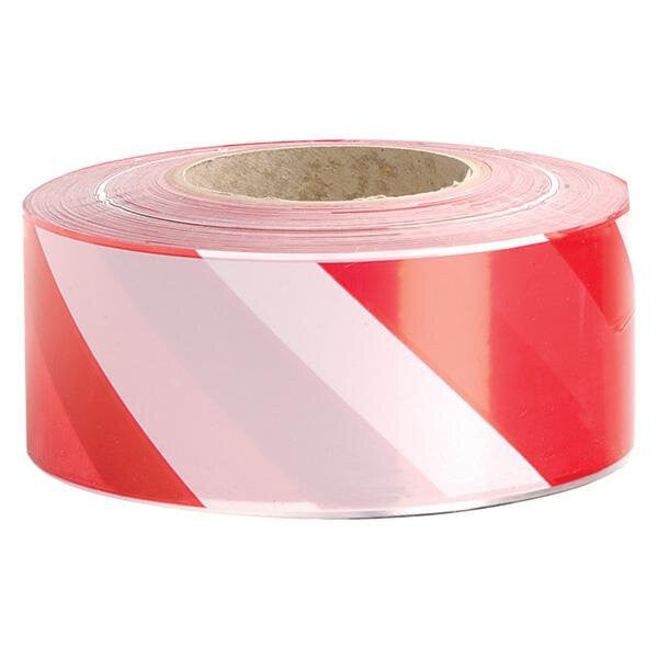 FLOOR MARKING TAPE - RED/WHITE HAZARD (50mm Wide)