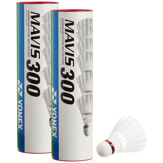 YONEX MAVIS 300 SHUTTLECOCKS - WHITE SKIRT (RED)