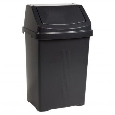 PLASTIC SWING LID BIN - MIDNIGHT (50 Litre)