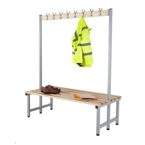 CLOAKROOM HOOK BENCH - DOUBLE (1500mm)