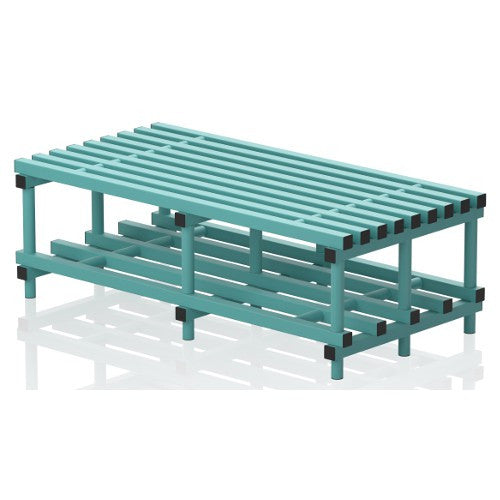 VENDIPLAS SPORTS & LEISURE BENCH - AQUA 2.0m DOUBLE