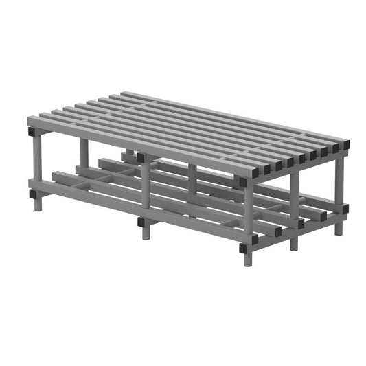 VENDIPLAS SPORTS & LEISURE BENCH - GREY 2.0m DOUBLE