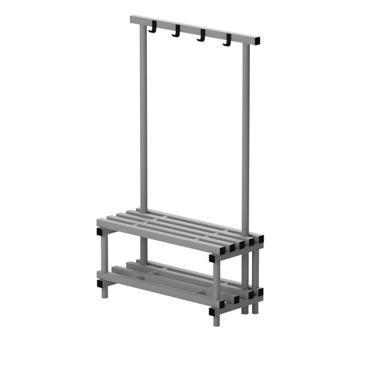 VENDIPLAS SINGLE BENCH & HANGERS - GREY (1000mm)