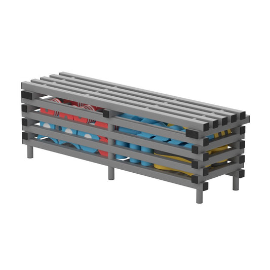 VENDIPLAS STORAGE BENCH SEAT - GREY (2.0m)
