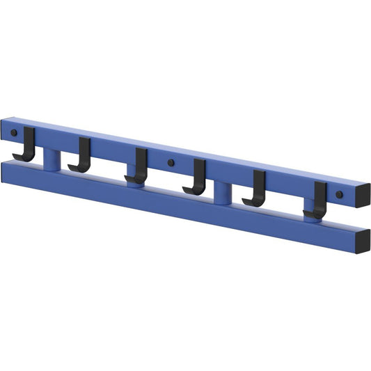 VENDIPLAS WALL-MOUNTED COAT/TOWEL HANGER STRIP - BLUE (6 hooks / 1.0m)