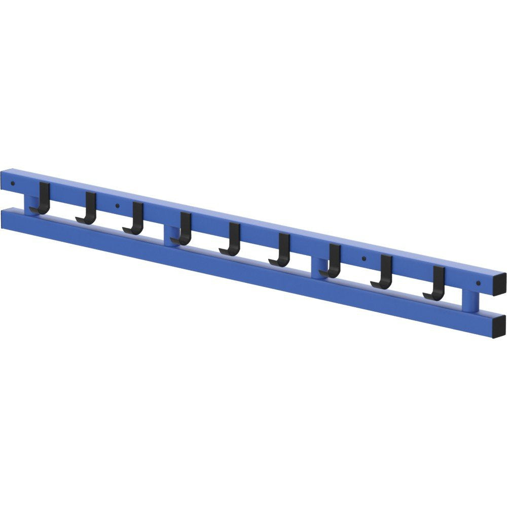 VENDIPLAS WALL-MOUNTED COAT/TOWEL HANGER STRIP - BLUE (9 hooks / 1.5m)