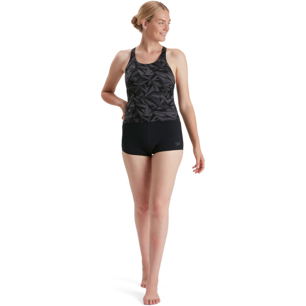 SPEEDO ECO ENDURANCE+ HYPERBOOM TANKINI - BLACK/GREY (38)